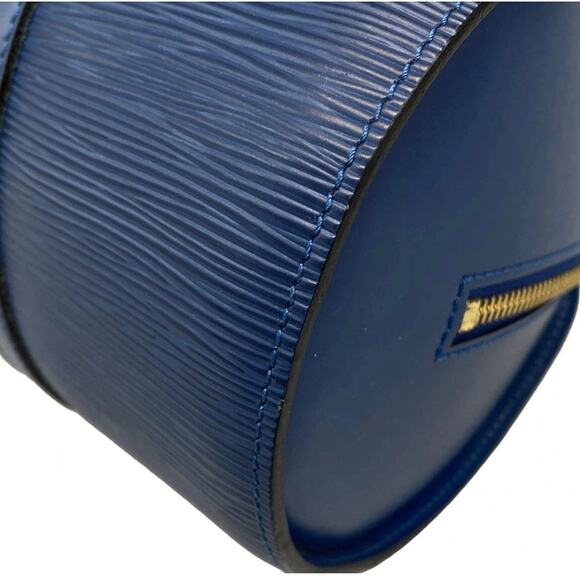 LOUIS VUITTON Soufflot Toledo Blue Epi Handbag W Pouch EUC - Picture 6 of 14